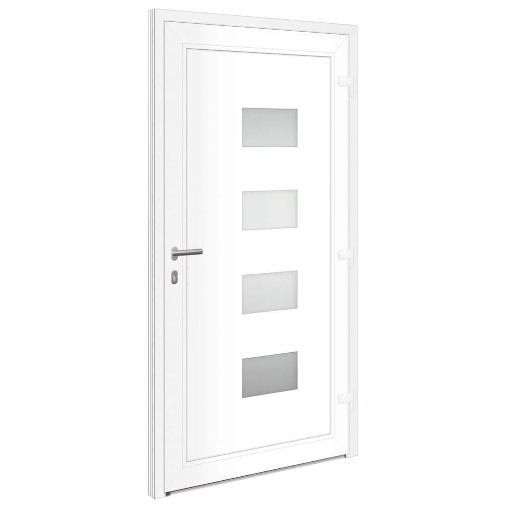 Haustür Anthrazit 100x210 cm Aluminium und PVC