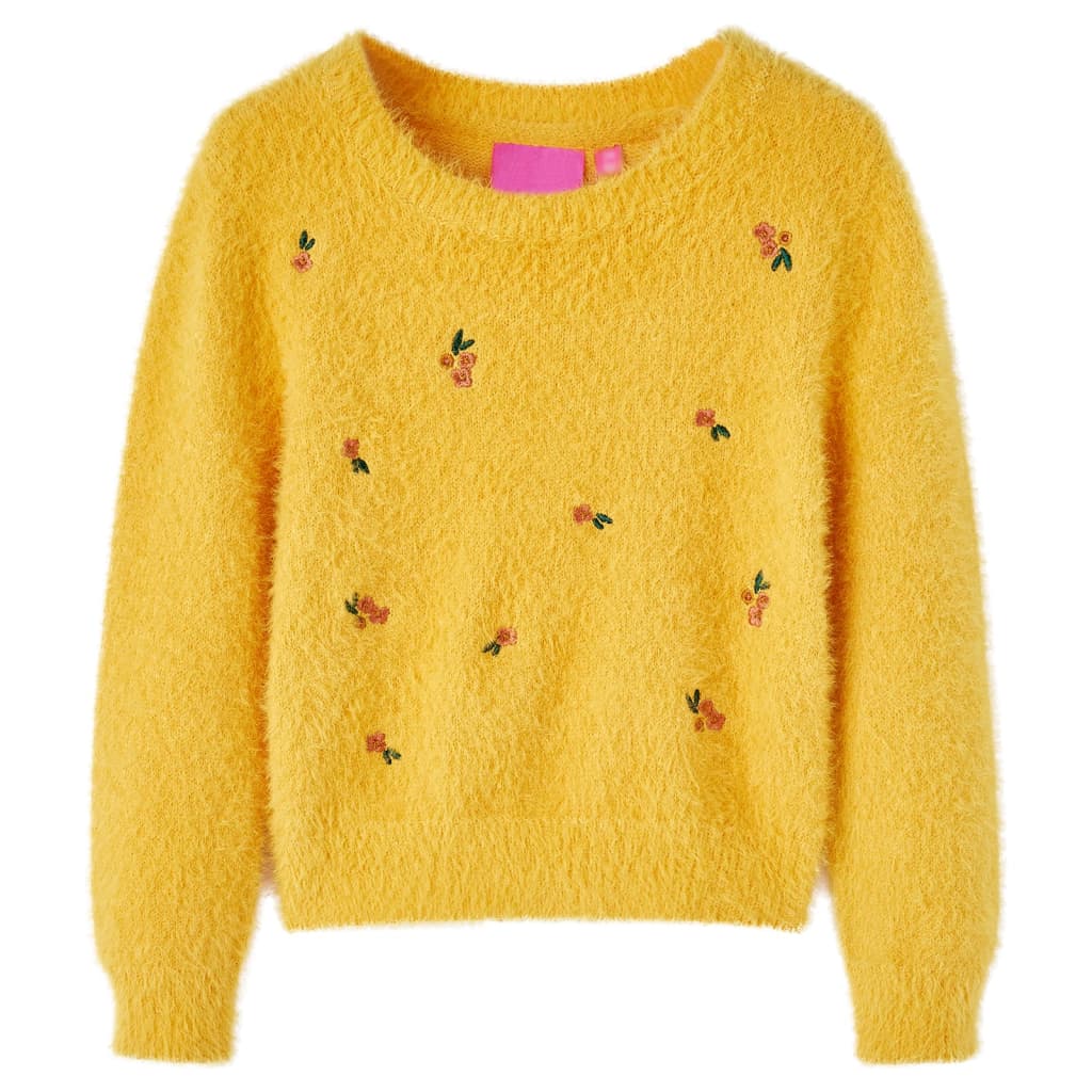 Kinderpullover Gestrickt Dunkelorange 92