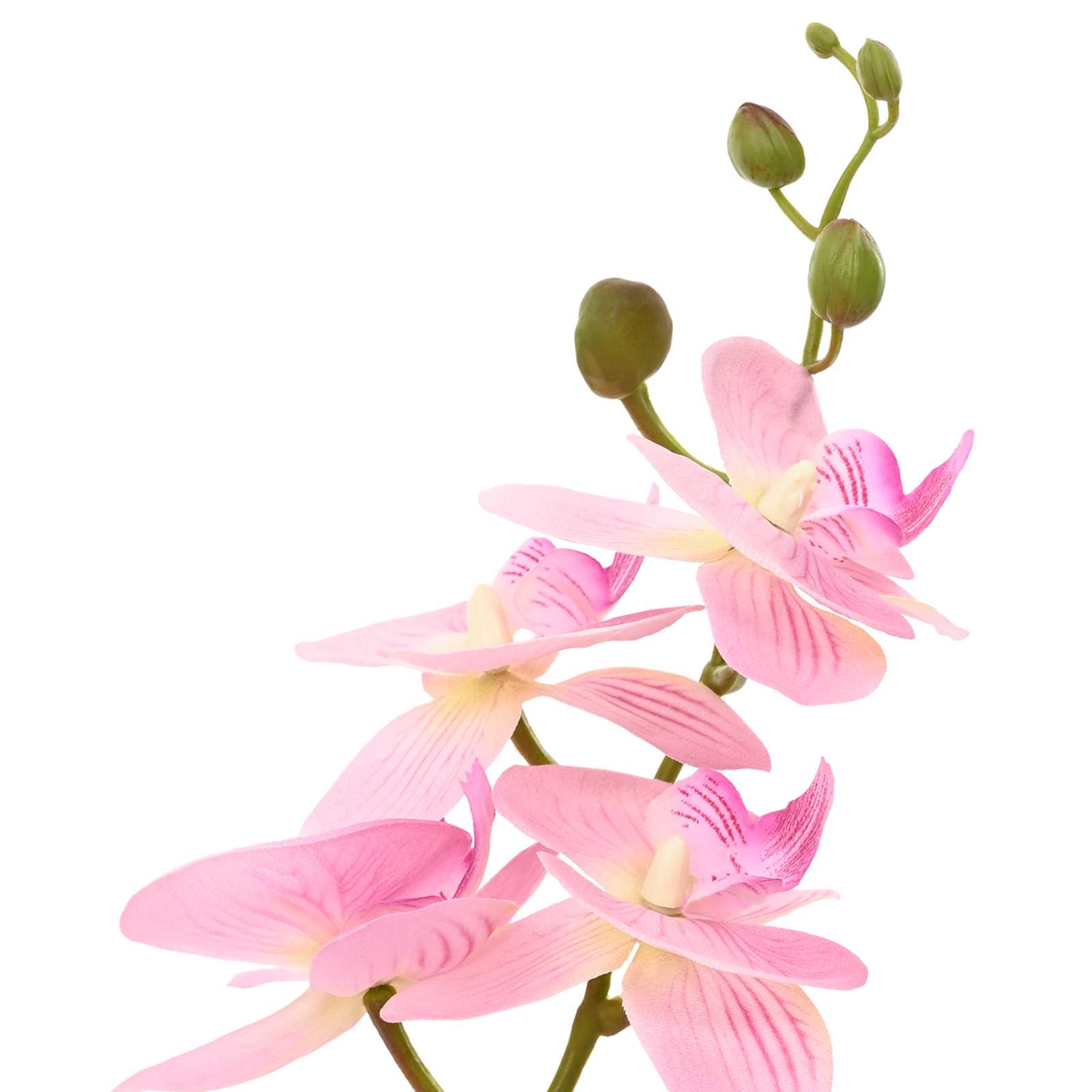 Künstliche Orchideenpflanze mit Topf Weiß 45 x 15 x 65 cm
