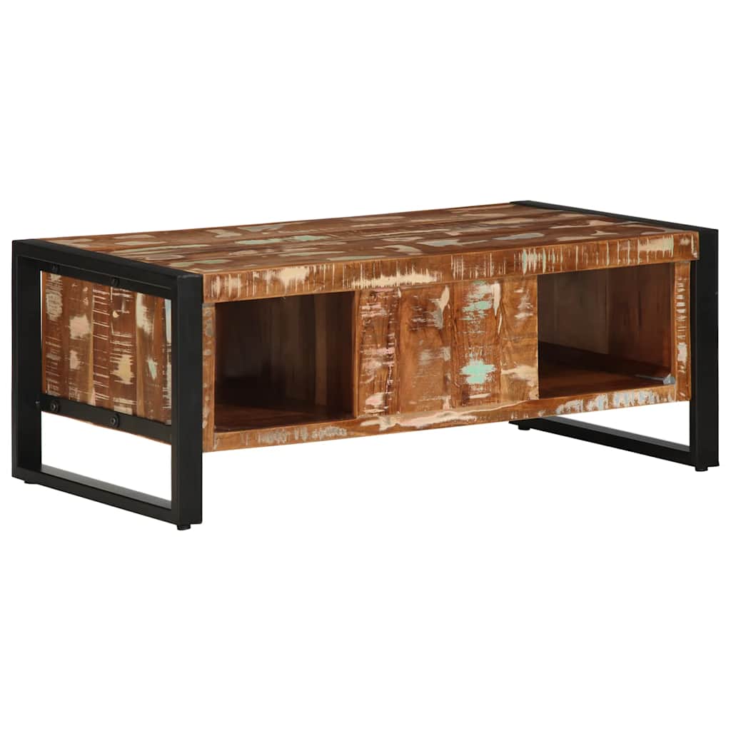Couchtisch 90x50x36 cm Raues Massivholz Mango