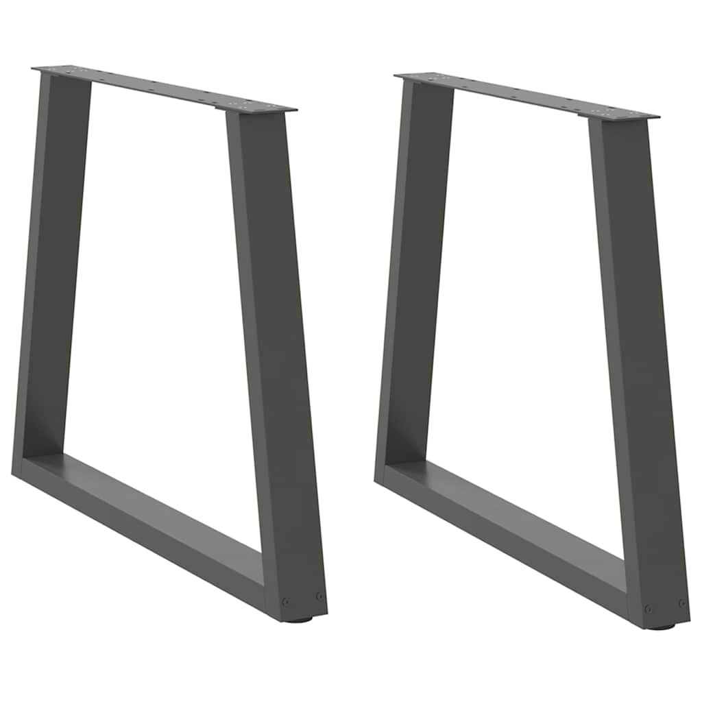 Couchtischbeine V-Form 2 Stück Schwarz 30x(30-31,3) cm Stahl