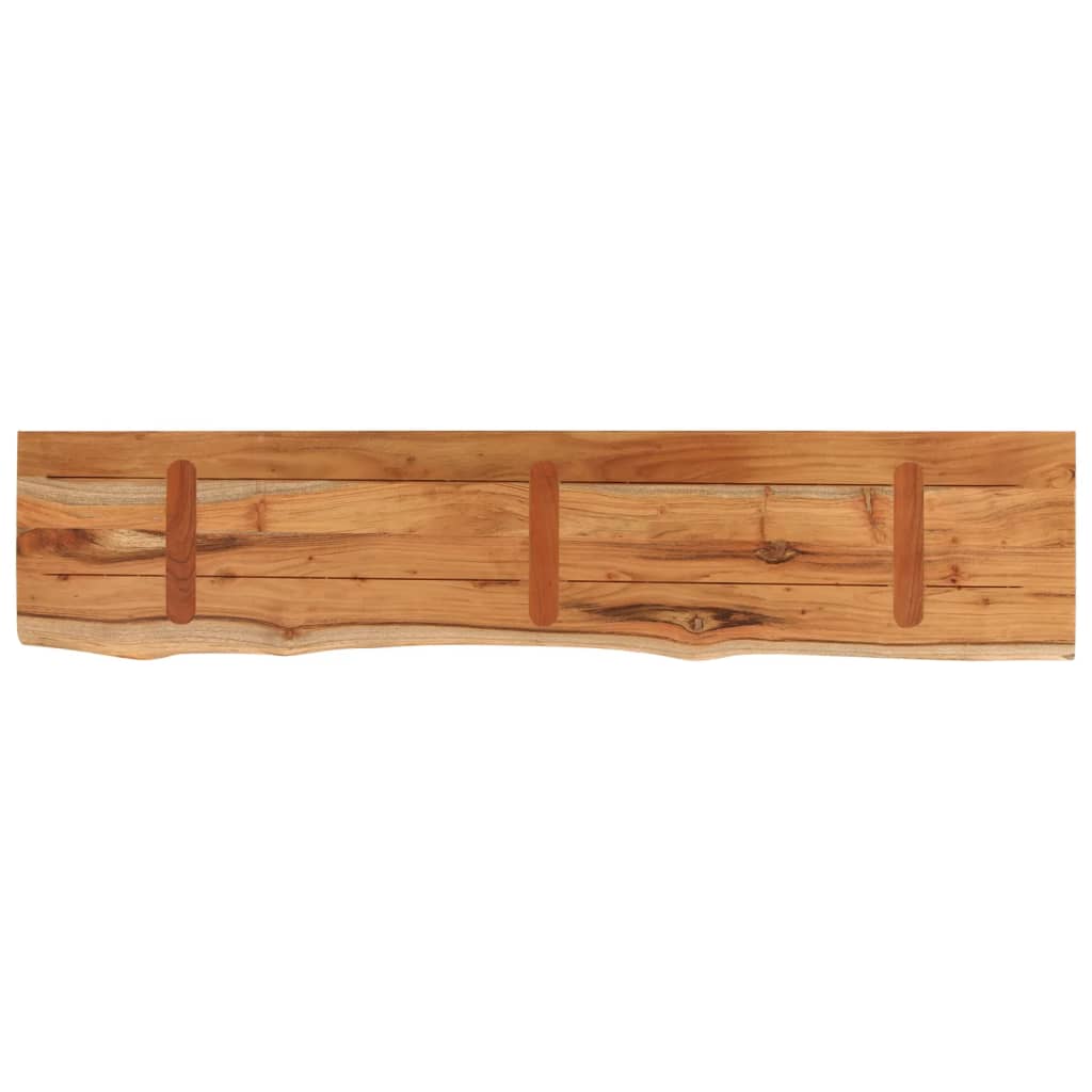 Wandregal 40x20x2,5 cm Rechteckig Massivholz Akazie Baumkante