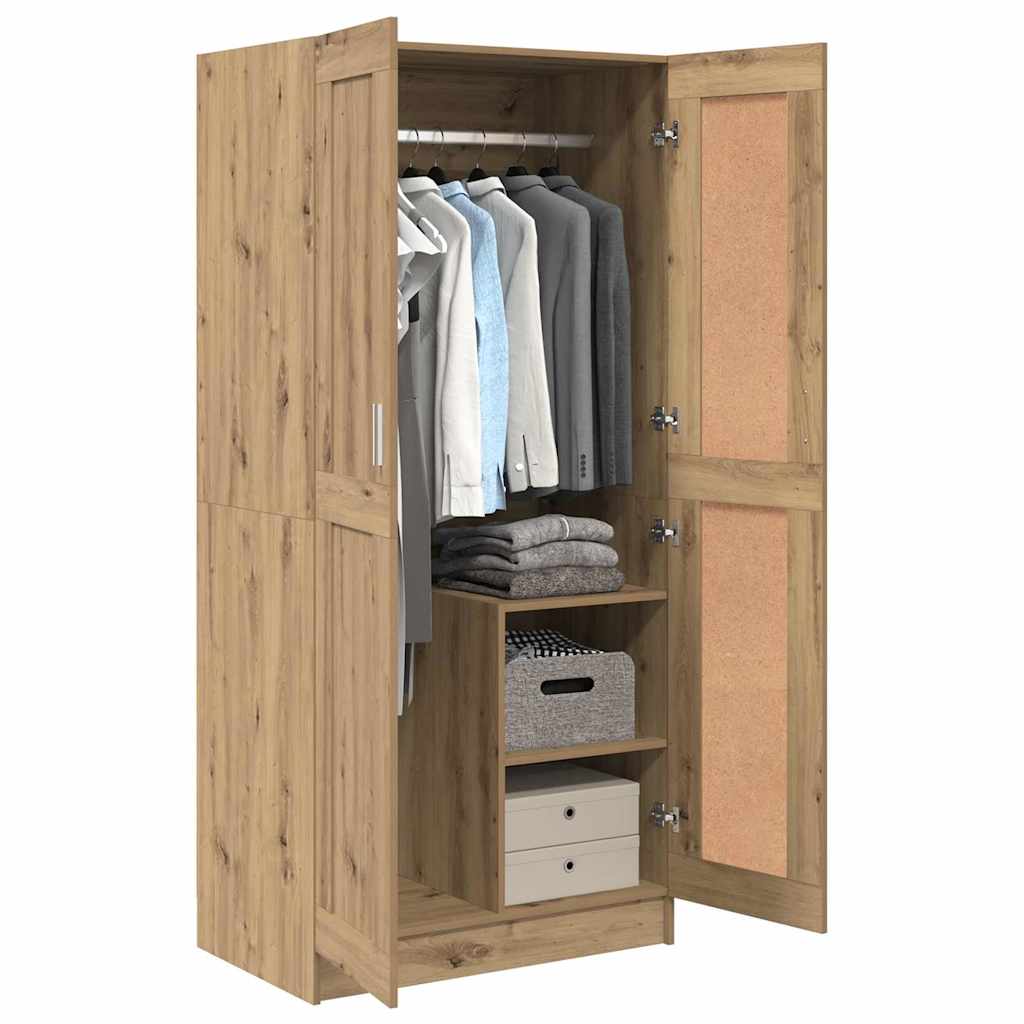 Kleiderschrank Weiß 82,5x51,5x180 cm Holzwerkstoff