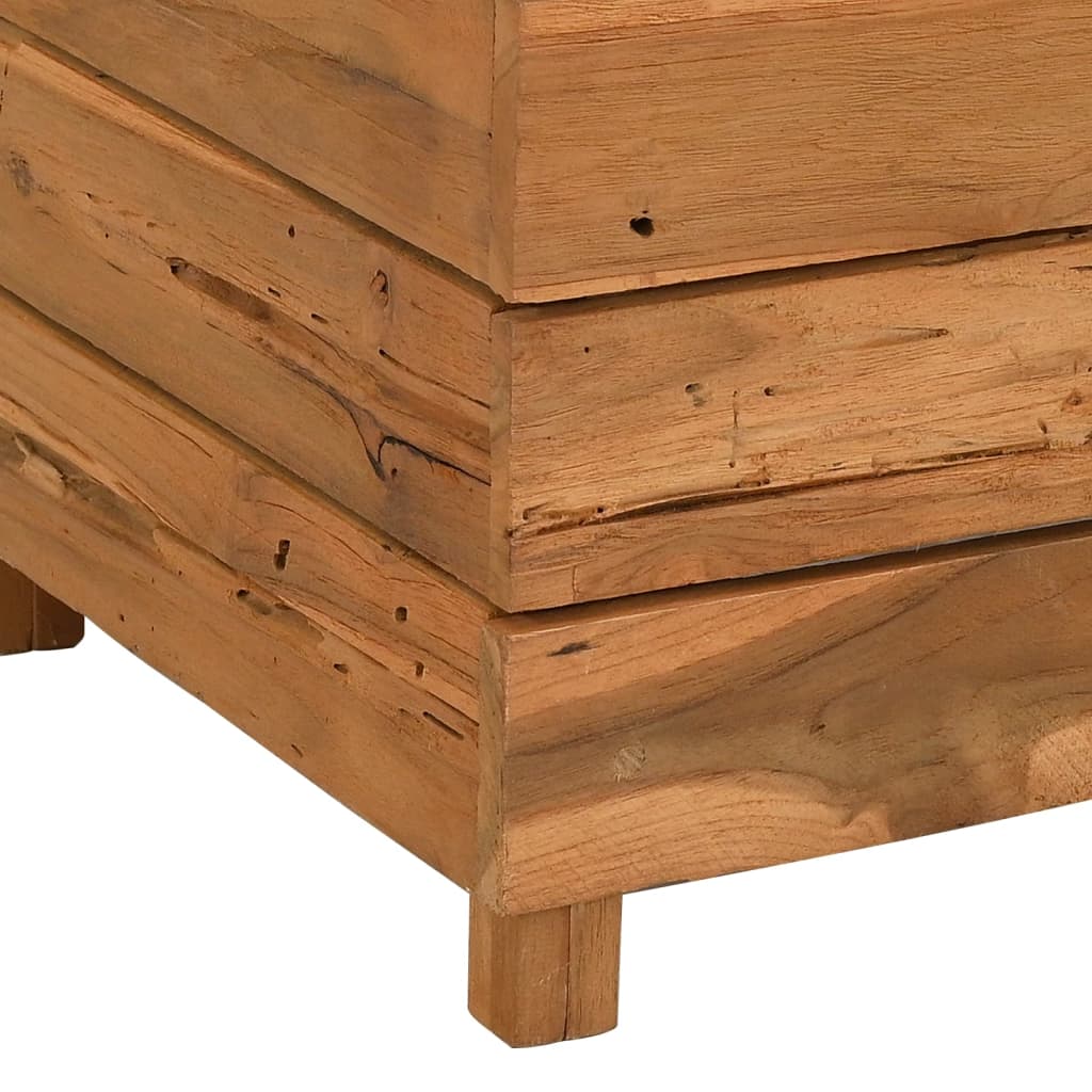 Hochbeet 100x40x72 cm Teak Altholz und Stahl
