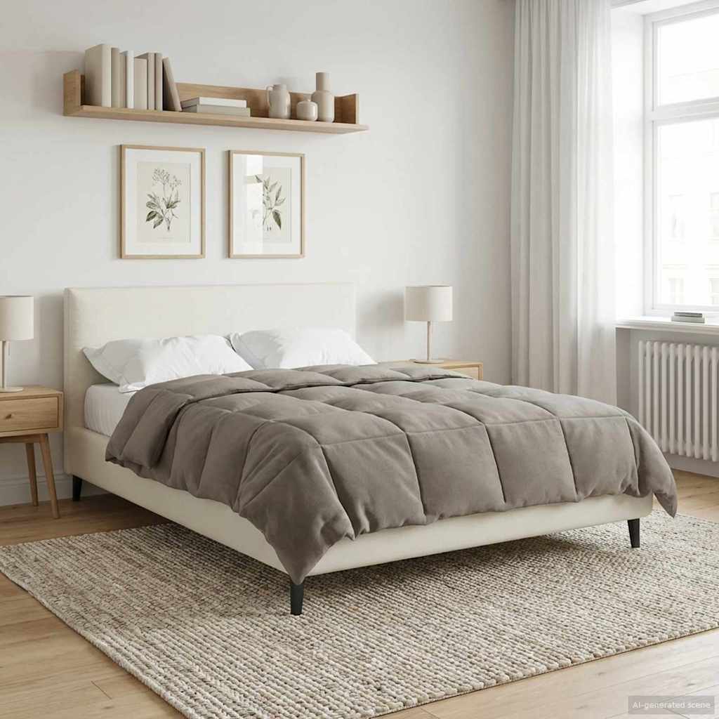 Ganzjahresbettdecke Anthrazit 135 x 200 cm Mikrofaser