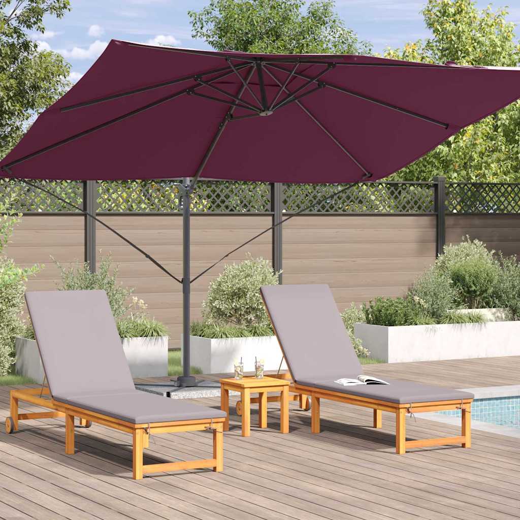 Sonnenschirm Sand 351 x 250 x 260 cm Polyester und Aluminium