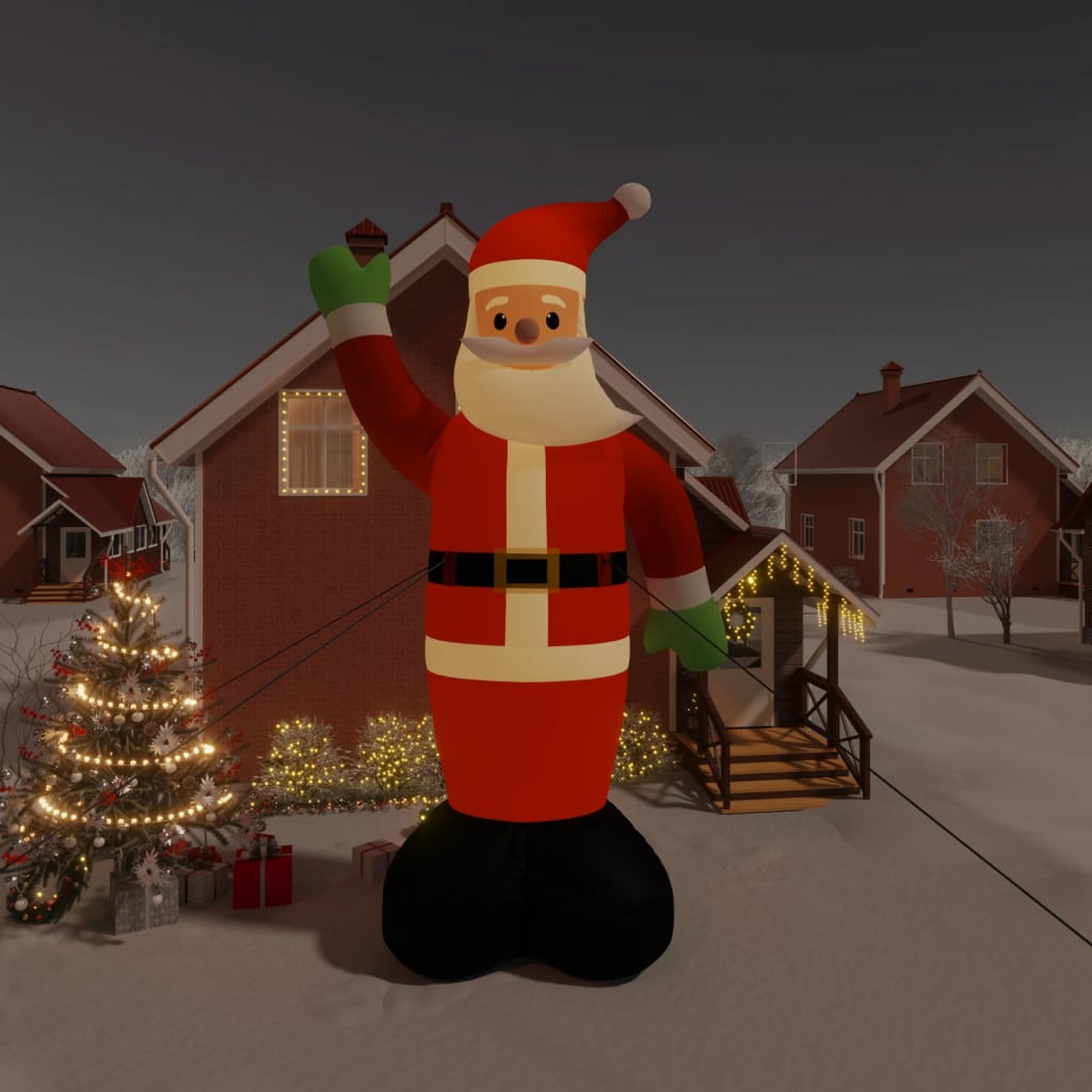 Weihnachtsmann Aufblasbar mit LEDs 370 cm