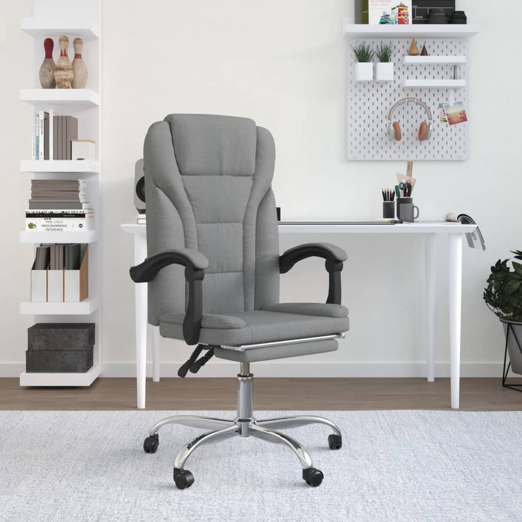 Bürostuhl mit Liegefunktion Taupe Stoff