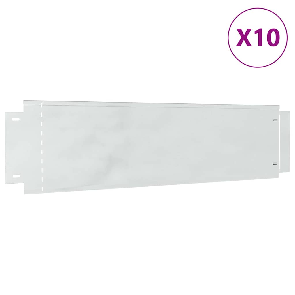 Flexible Rasenkante 5-er Set Verzinkter Stahl 100x14 cm