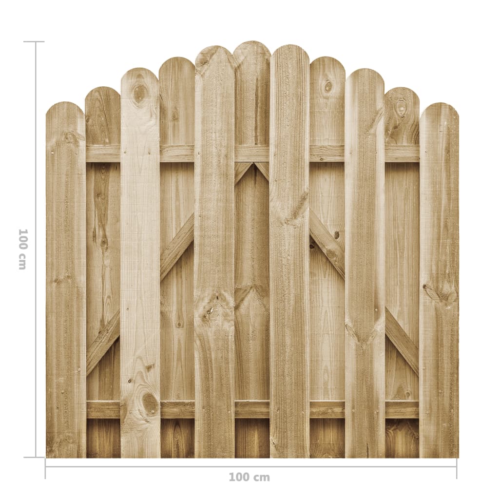 Gartentor Imprägniertes Kiefernholz 100x75 cm