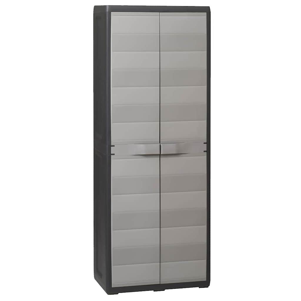 Gartenschrank mit 4 Böden Schwarz