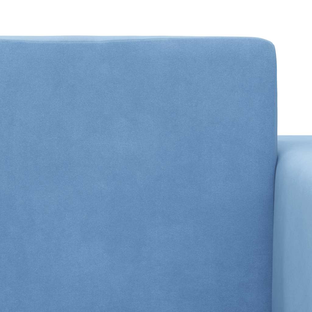 Kinder-Schlafsofa 2-Sitzer Hellgrau mit Sternen Weicher Plüsch
