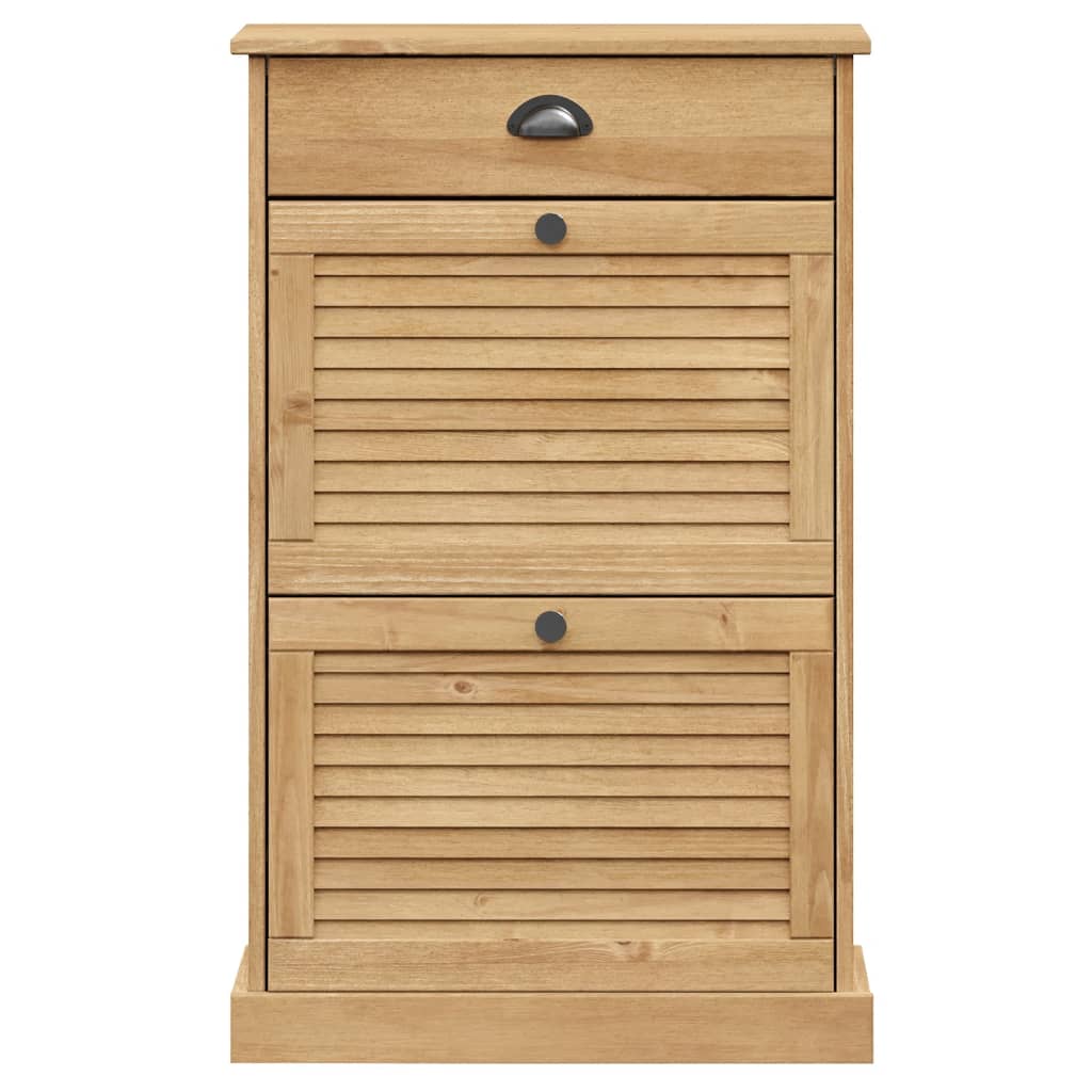 Schuhschrank VIGO 60x35x96 cm Weiß Massivholz Kiefer