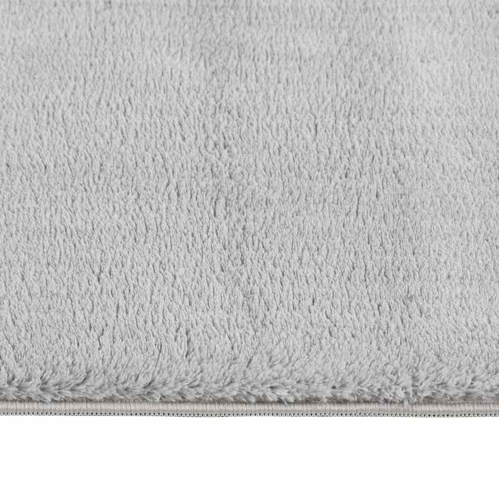 Teppich Waschbar Flauschig Kurzflor 160x230 Rutschfest Schwarz