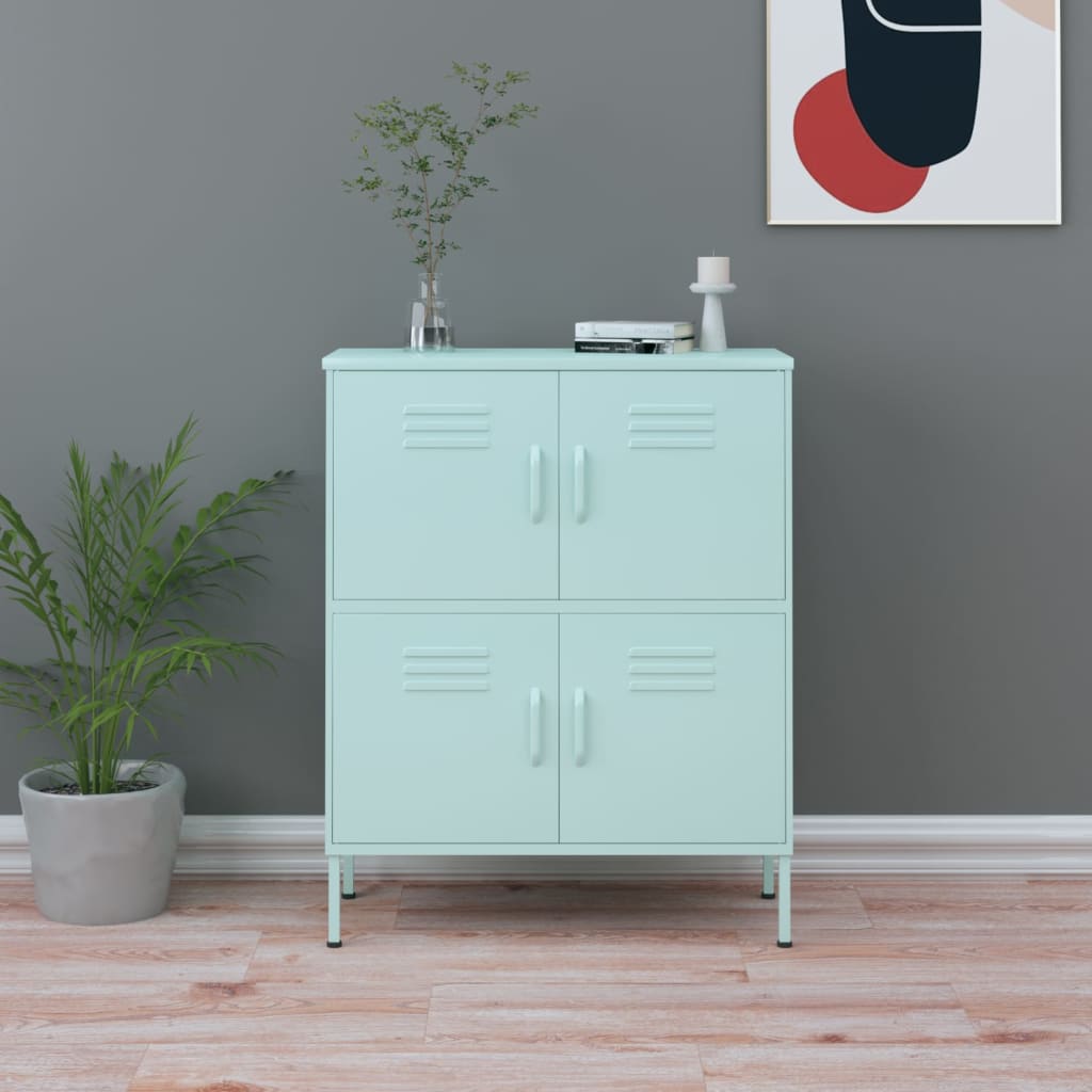 Lagerschrank Olivgrün 80x35x101,5 cm Stahl