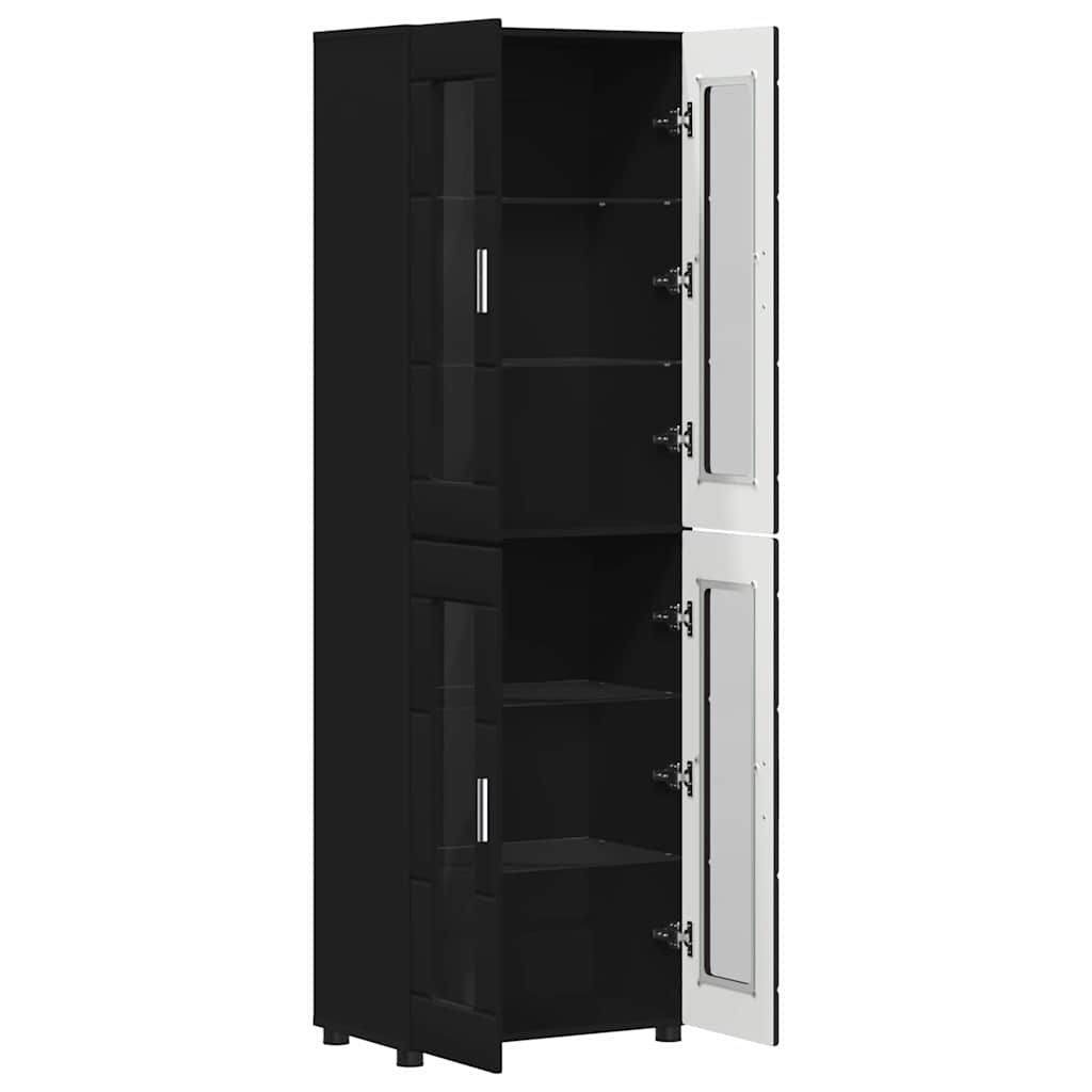 Highboard mit Regal FLORIN Weiß 60 x 35 x 182 cm Holzwerkstoff