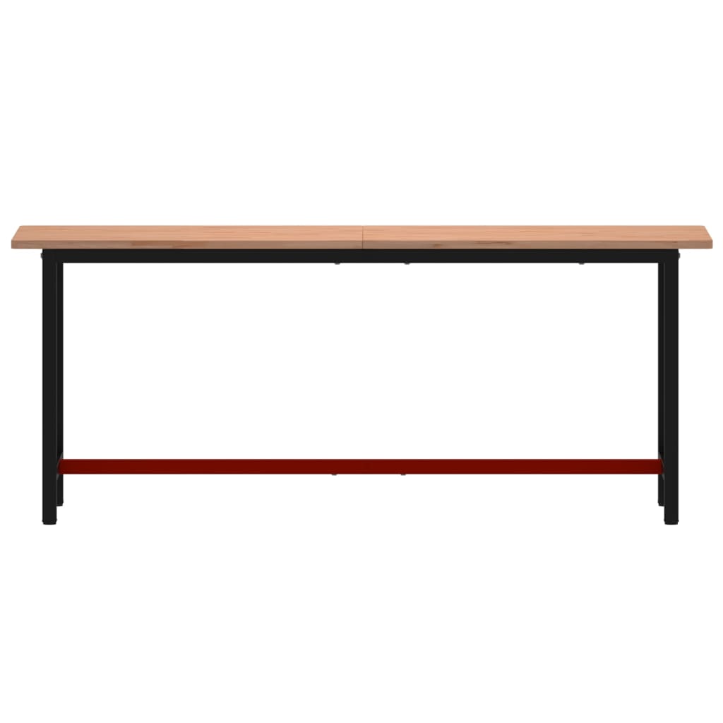 Werkbank 80x55x81,5 cm Massivholz Buche und Metall