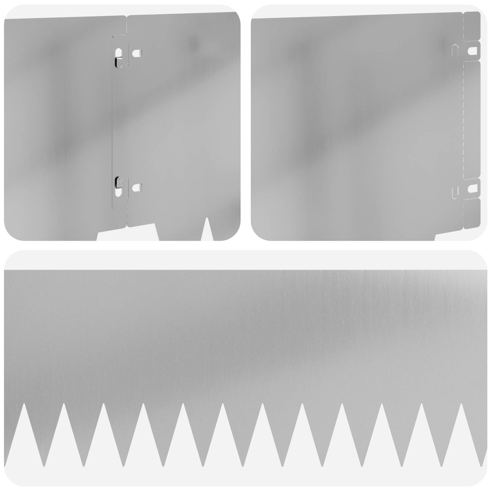 Raseneinfassung 10 pcs Länge Höhe 103 x 15 cm Stahl Schwarz