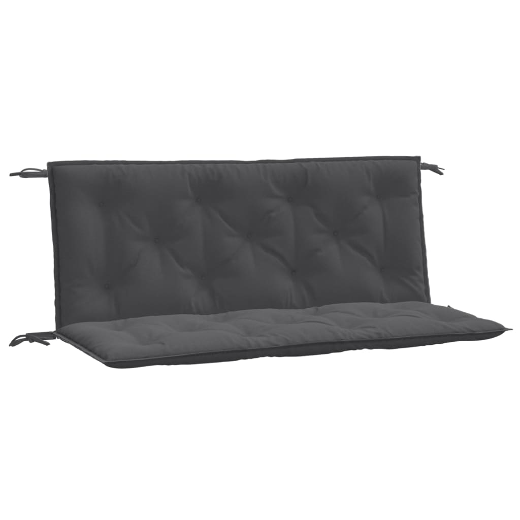 Gartenbank-Auflagen 2 Stk. Melange Anthrazit 100x50x7 cm Stoff