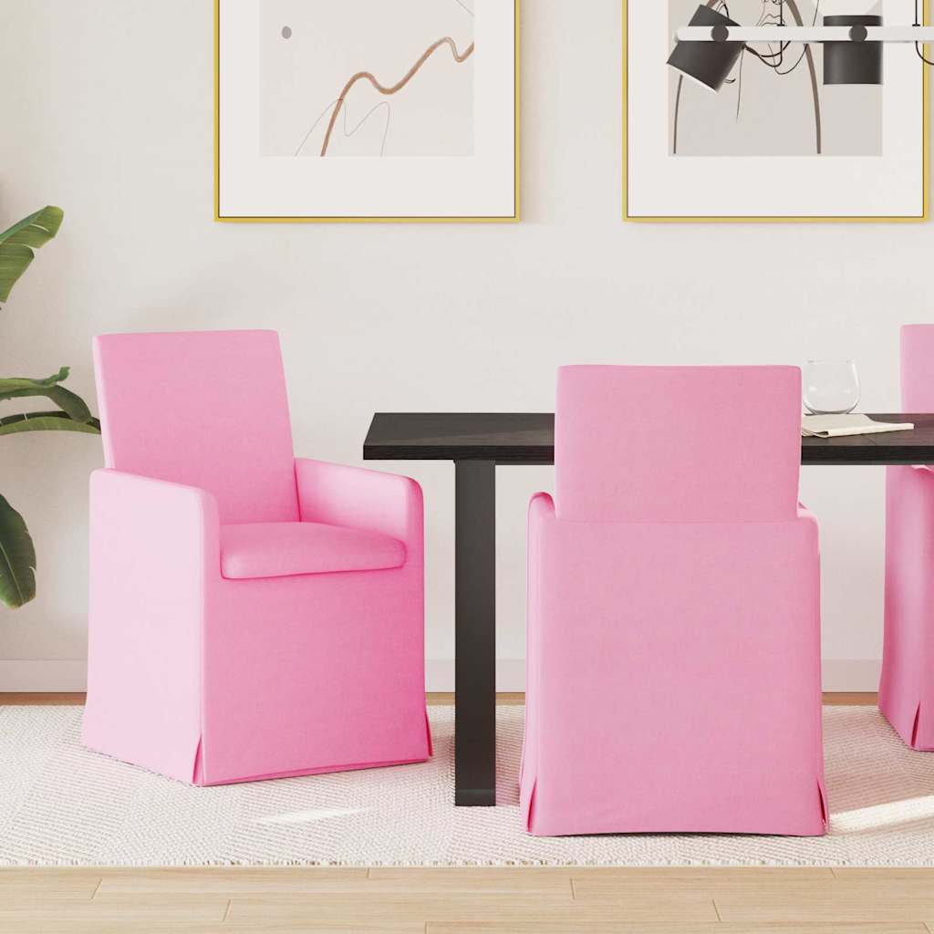 Esszimmerstühle 2 pcs Hellgrau 57 x 67 x 95 cm Stoff
