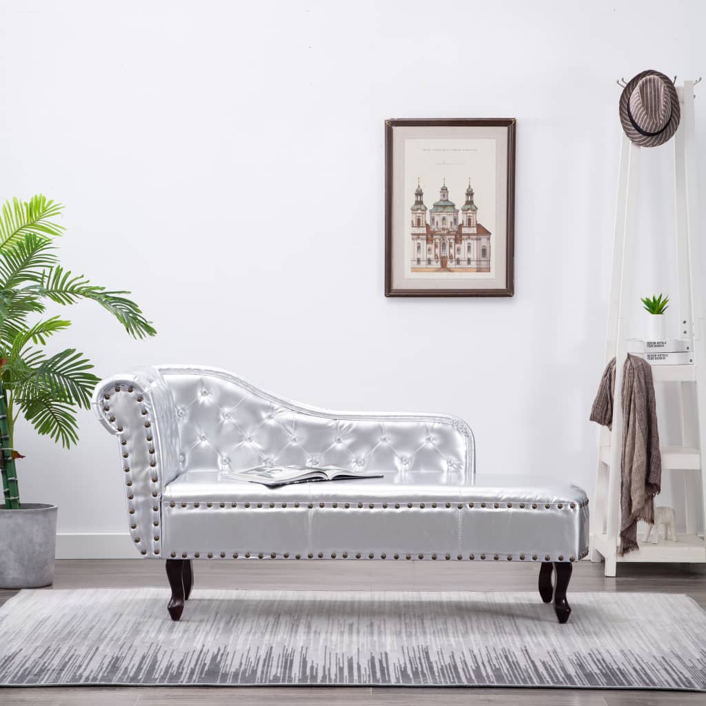 Chaiselongue Braun Wildleder-Optik