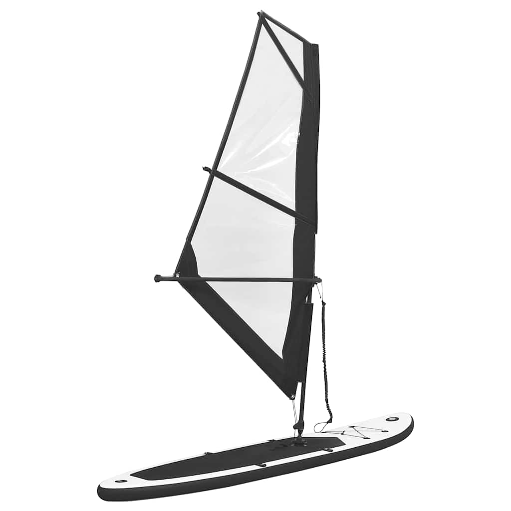 Aufblasbares SUP-Board mit Segel Set Rot und Weiß