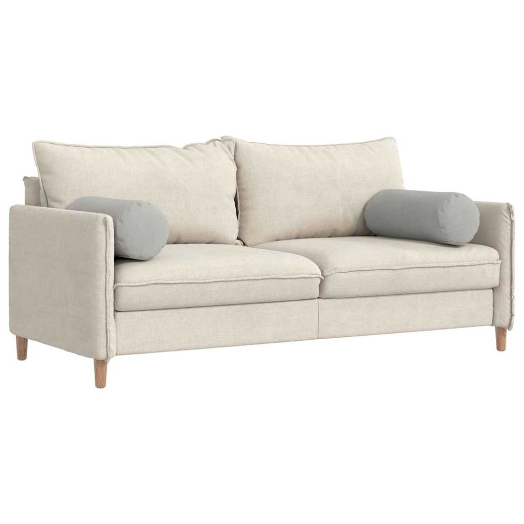 Bolsterkissen 2 Stück Taupe Ø 15 x 40 cm Mikrofaserstoff