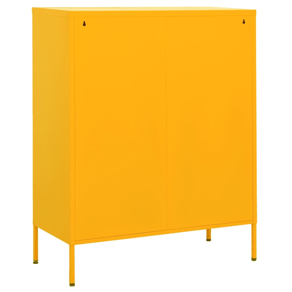 Beistellschrank Olivgrün 80x35x101,5 cm Stahl