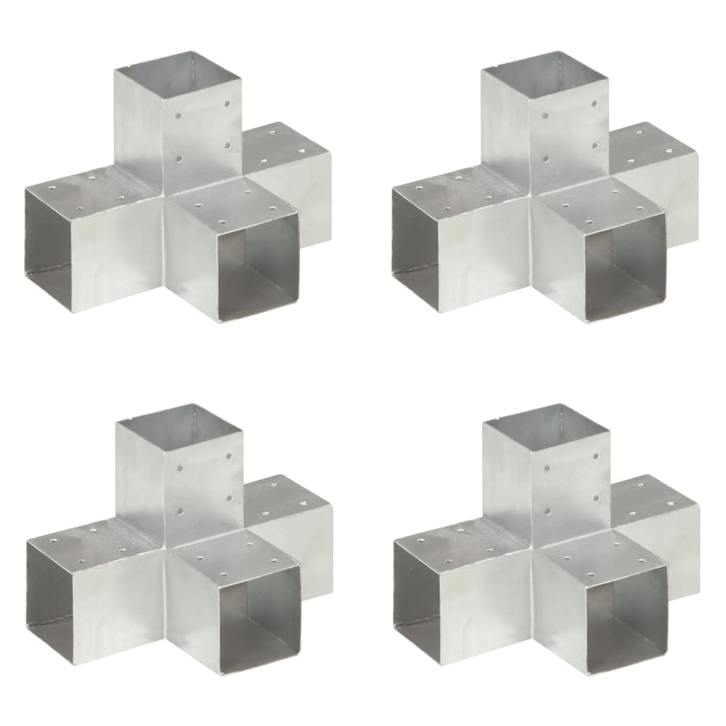 Pfostenverbinder L-Form Verzinktes Metall 71 x 71 mm