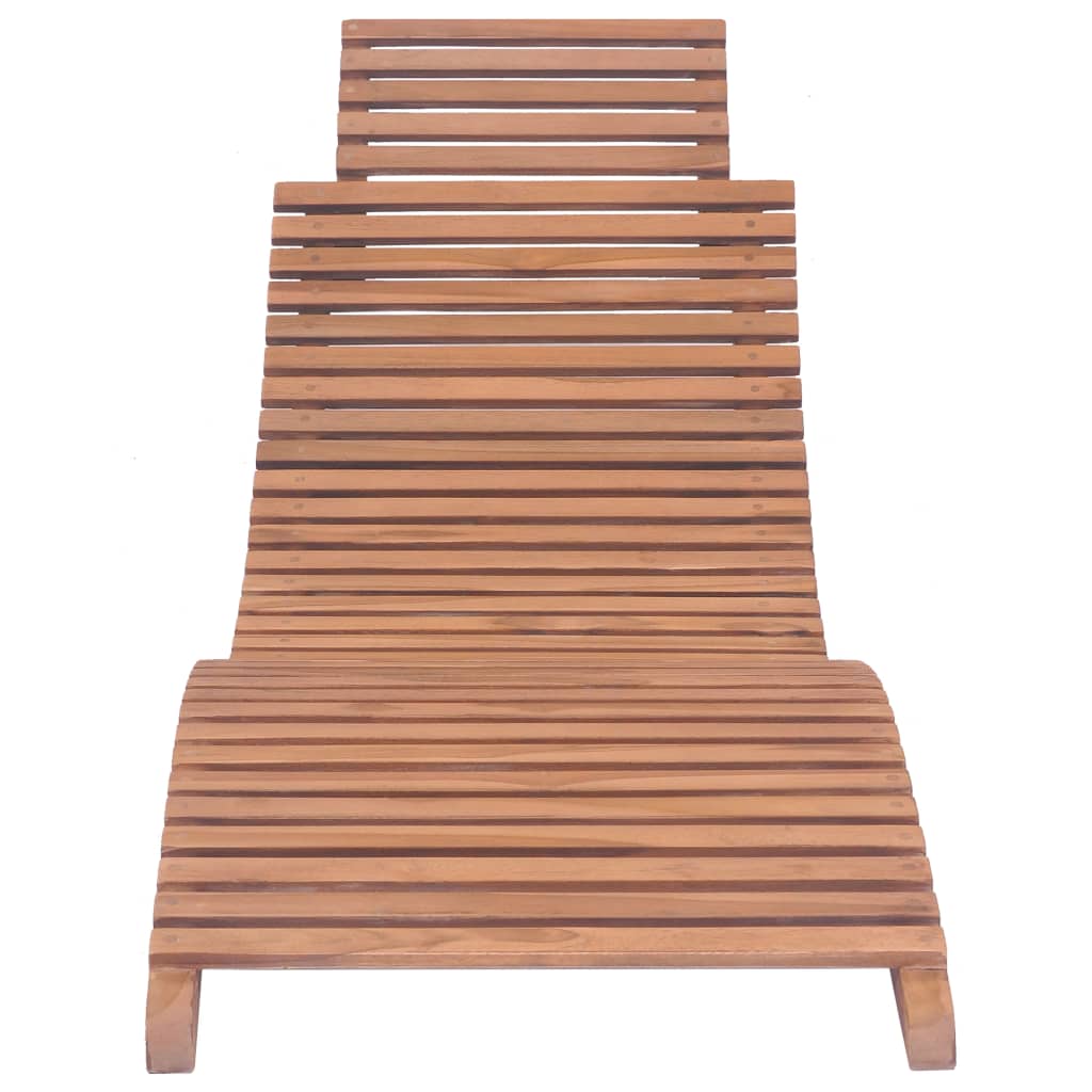 Sonnenliege Braun 198 x 55 x 58,5 cm Massivholz Teak