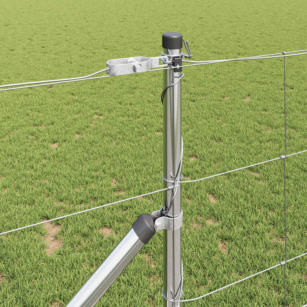 Ground Fix Geschweißter Drahtzaun 25 x 0,8 m Silber Netz