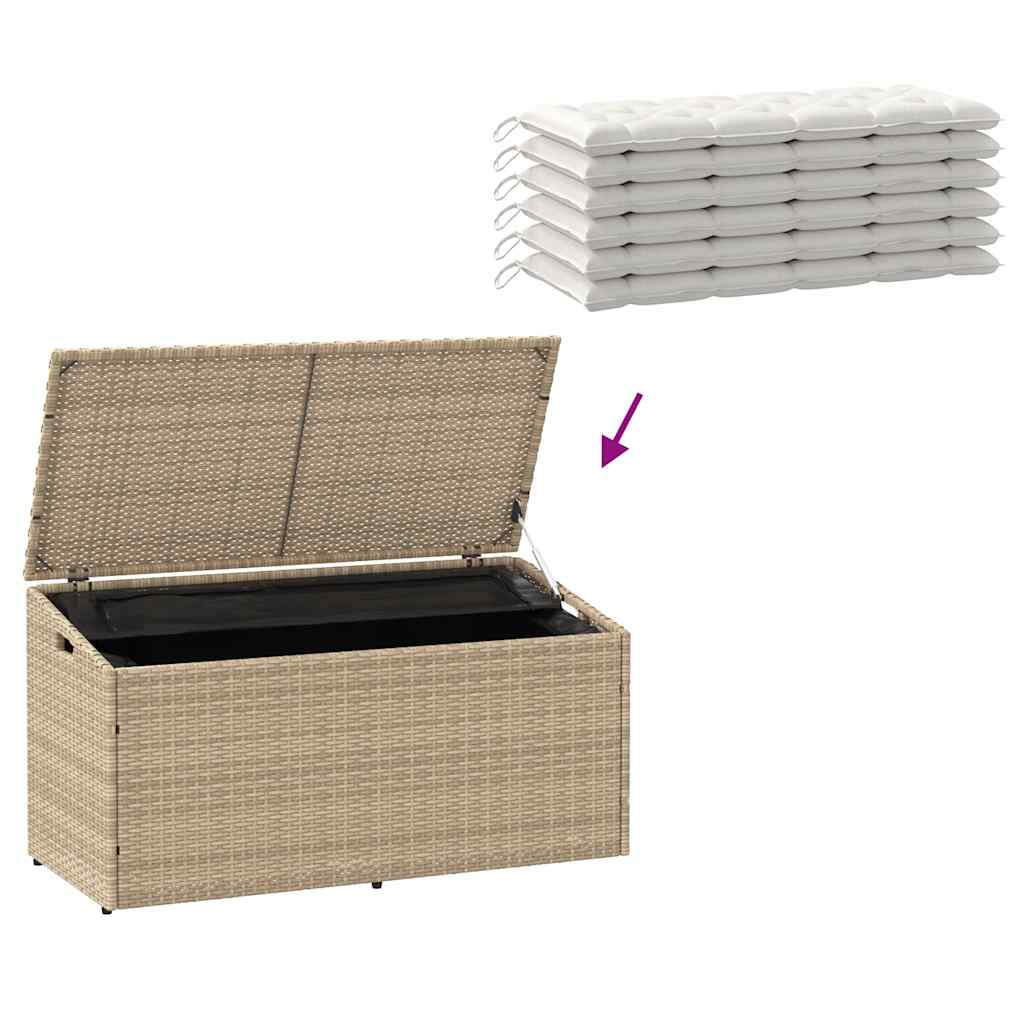 Garten-Aufbewahrungsbox Schwarz 110 x 50 x 58 cm Poly Rattan