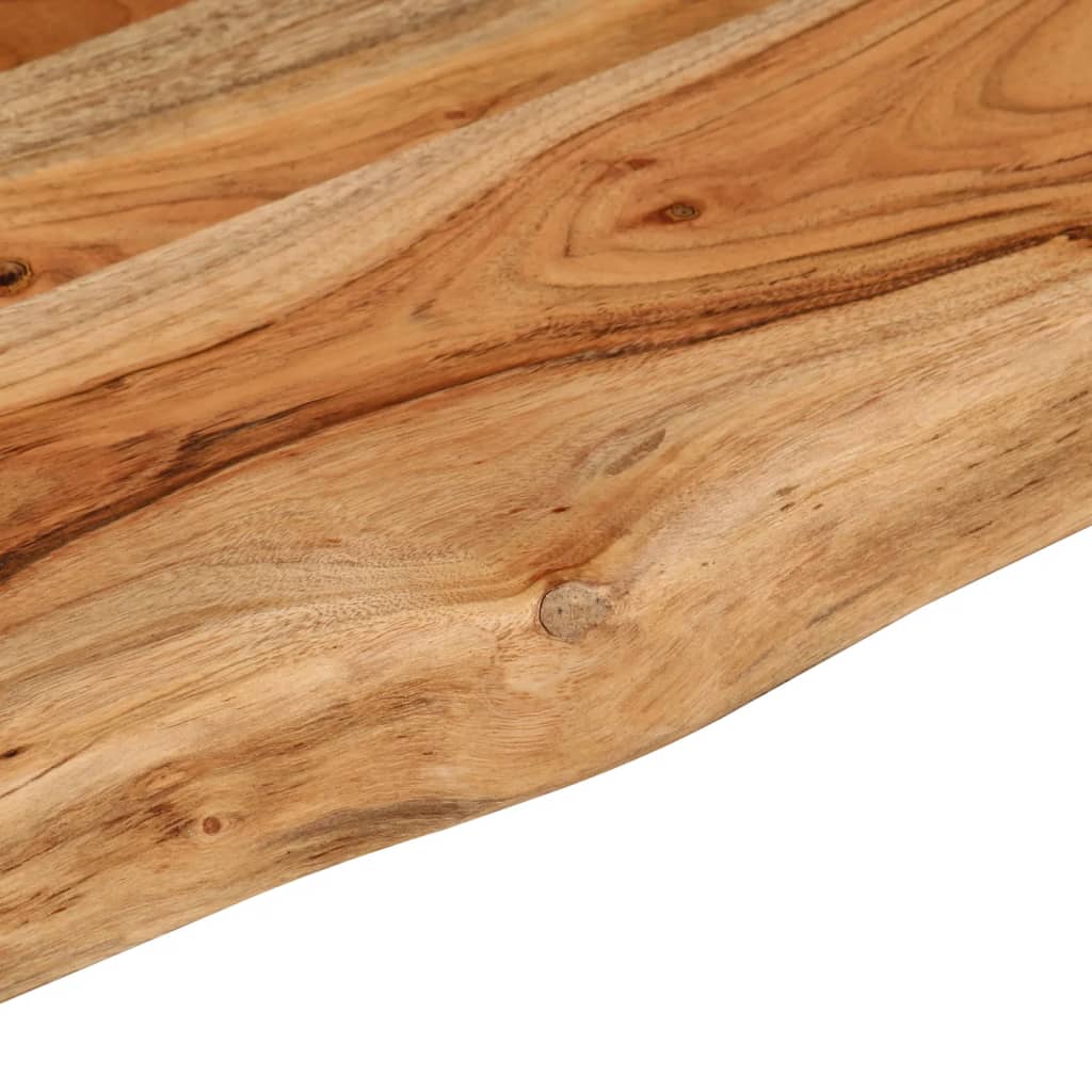 Wandregal 40x20x2,5 cm Rechteckig Massivholz Akazie Baumkante