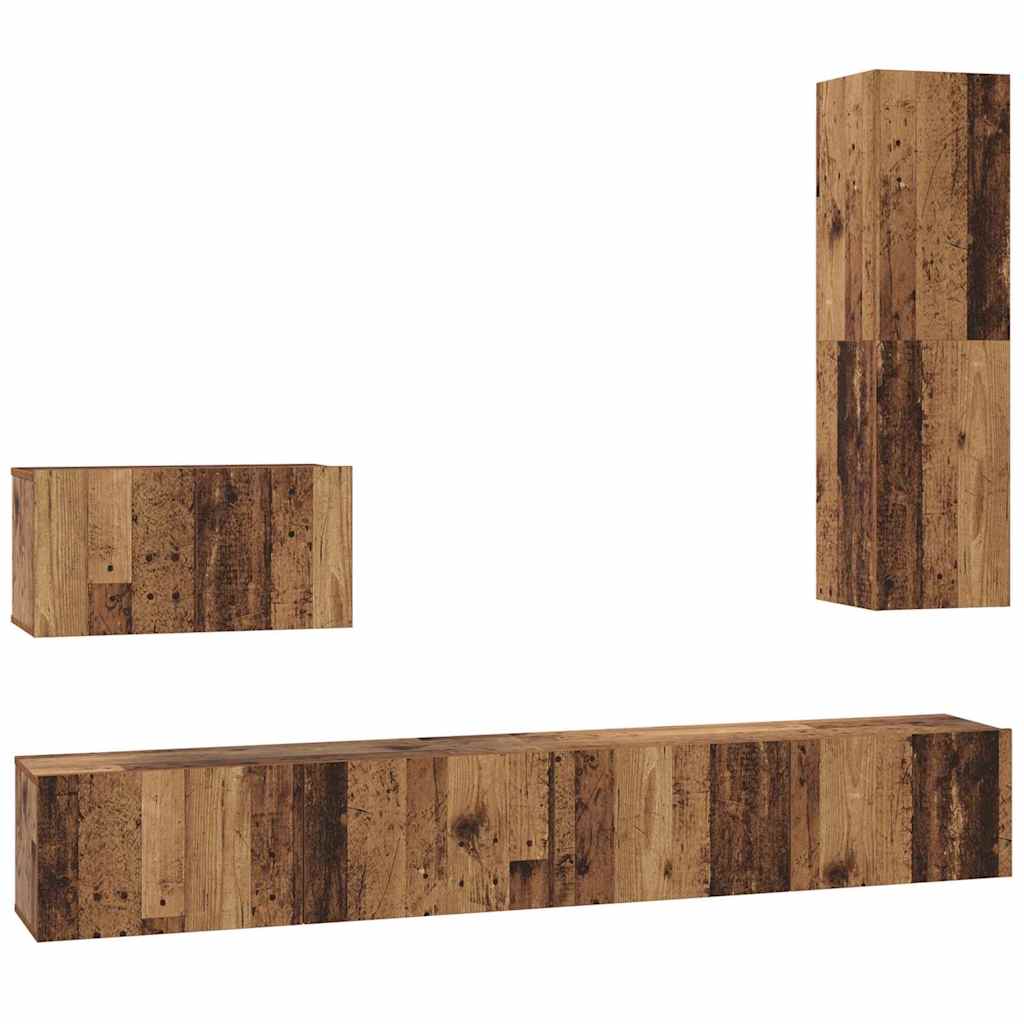 4-tlg. TV-Schrank-Set Sonoma-Eiche Holzwerkstoff