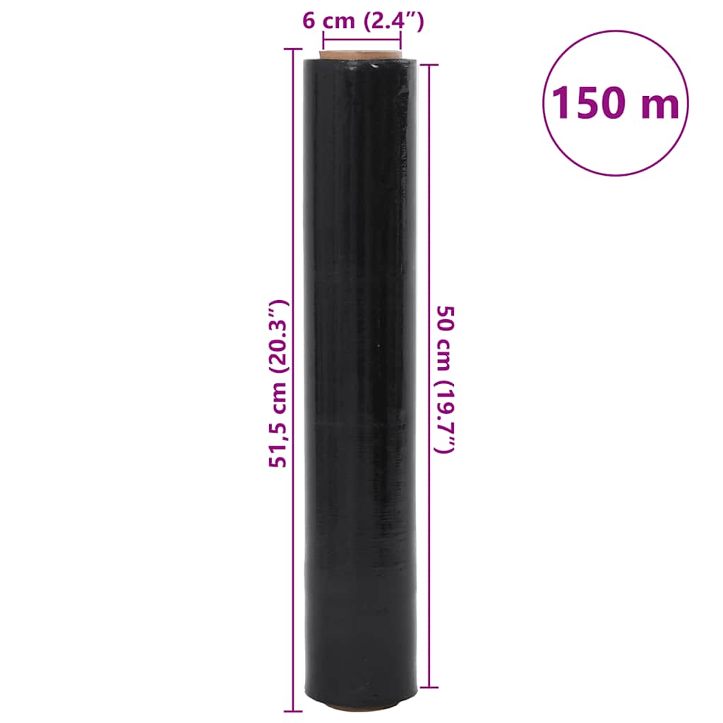 Stretchfolie 2 Stk. Transparent 17 μm 50 cm x 150 m