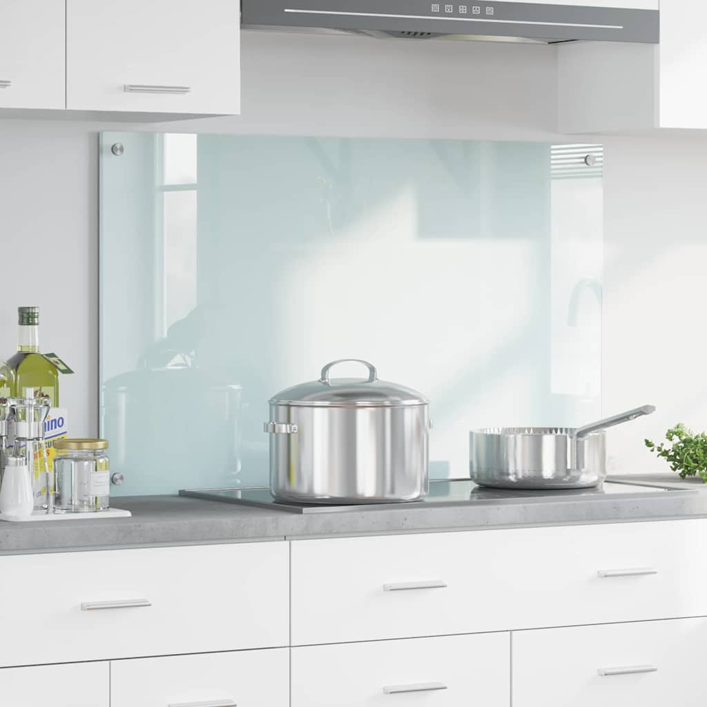 Küchenrückwand 2 pcs Weiß 70 x 40 cm Gehärtetes Glas