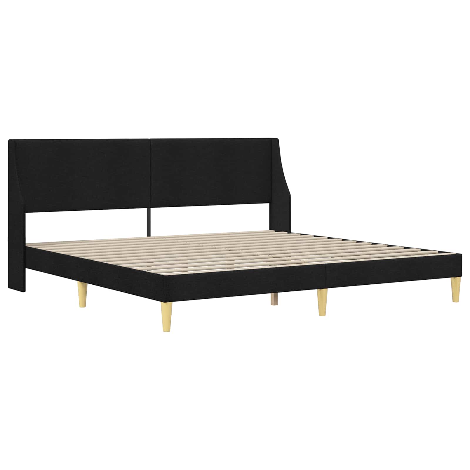 Bettgestell mit Matratze Hellgrau 80x 200 cm Polyester
