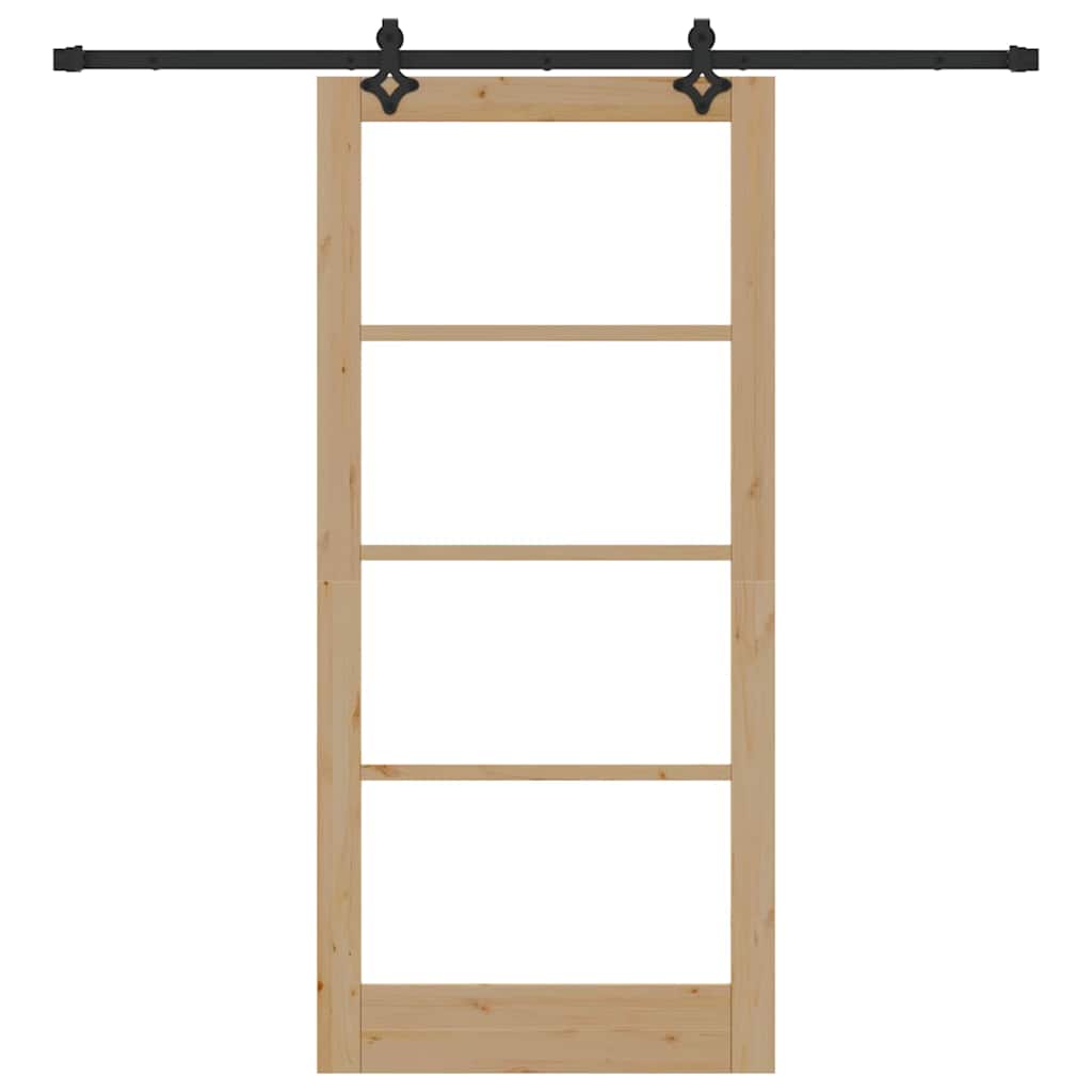 Schiebetür ORKDAL Natürlich und Schwarz 61 x 198,5 cm