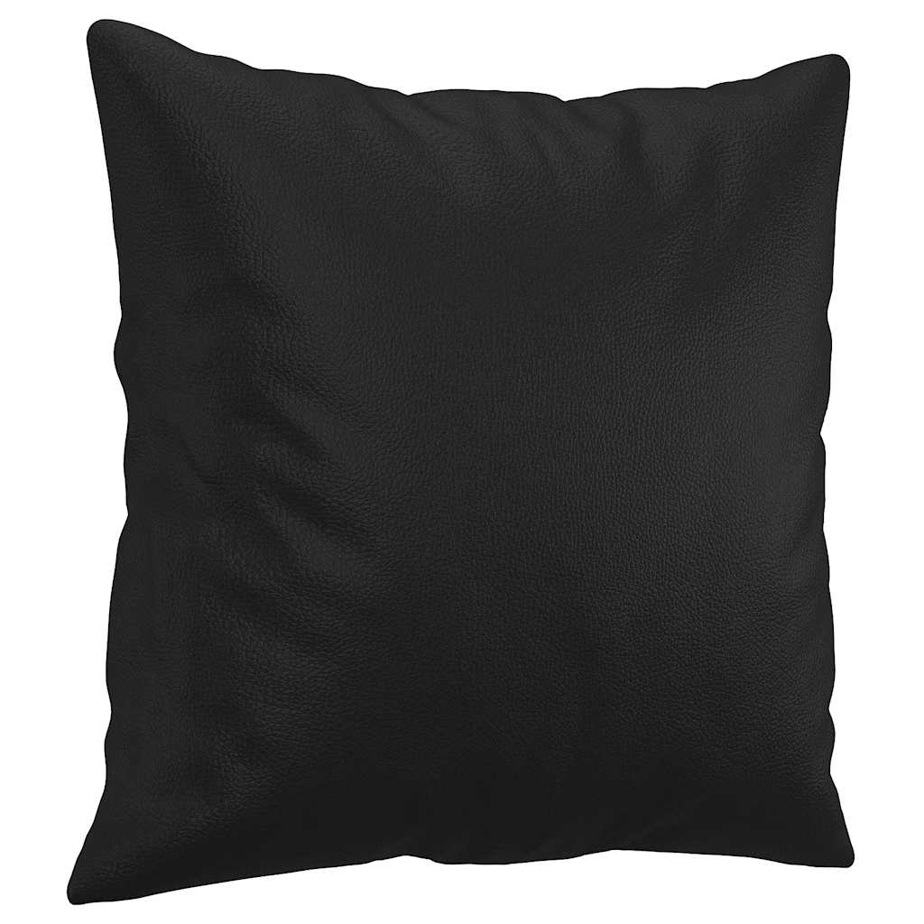 2-Sitzer-Sofa mit Zierkissen Creme 120 cm Kunstleder