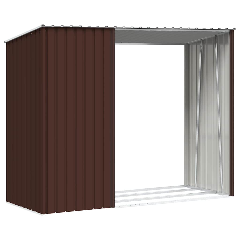 Garten Brennholzlager Grün 245x98x159 cm Verzinkter Stahl