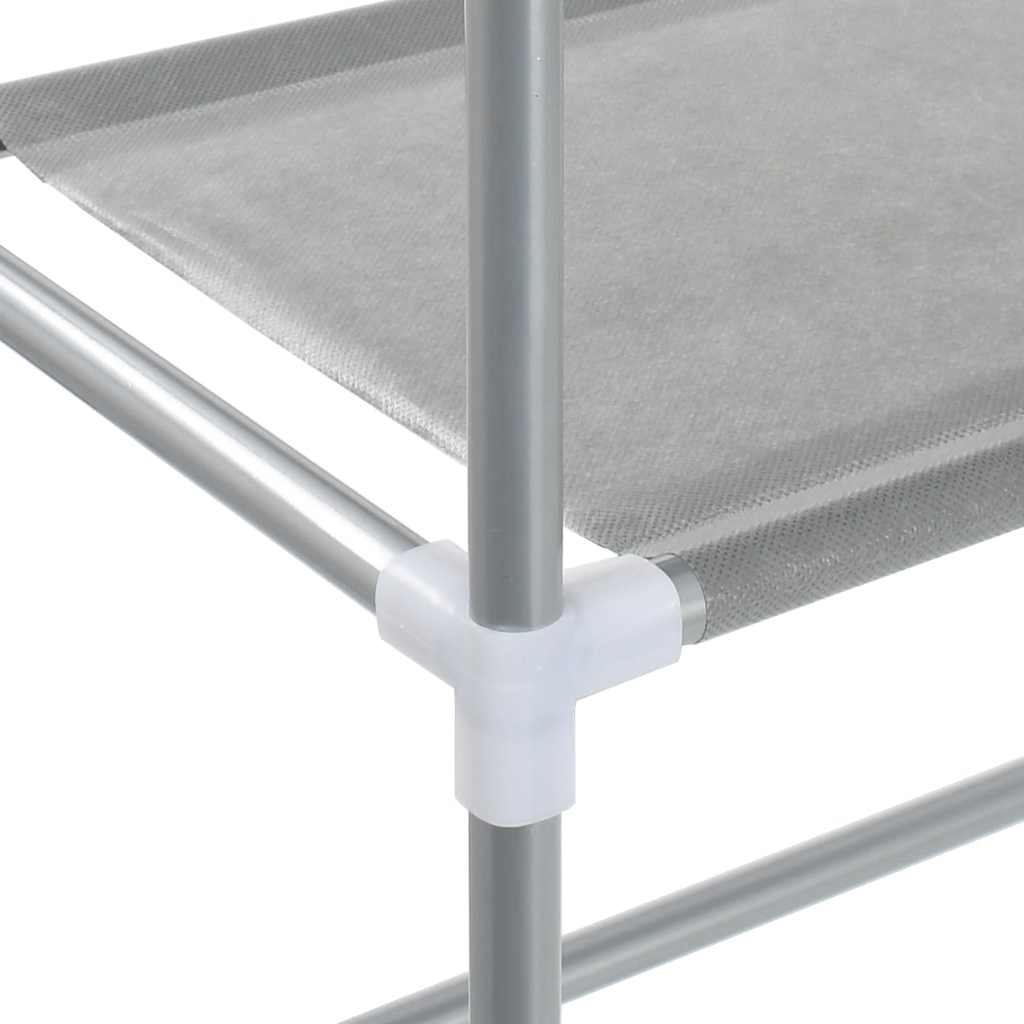 Waschmaschinenregal 2 Ablagen Schwarz 69x28x143 cm Eisen