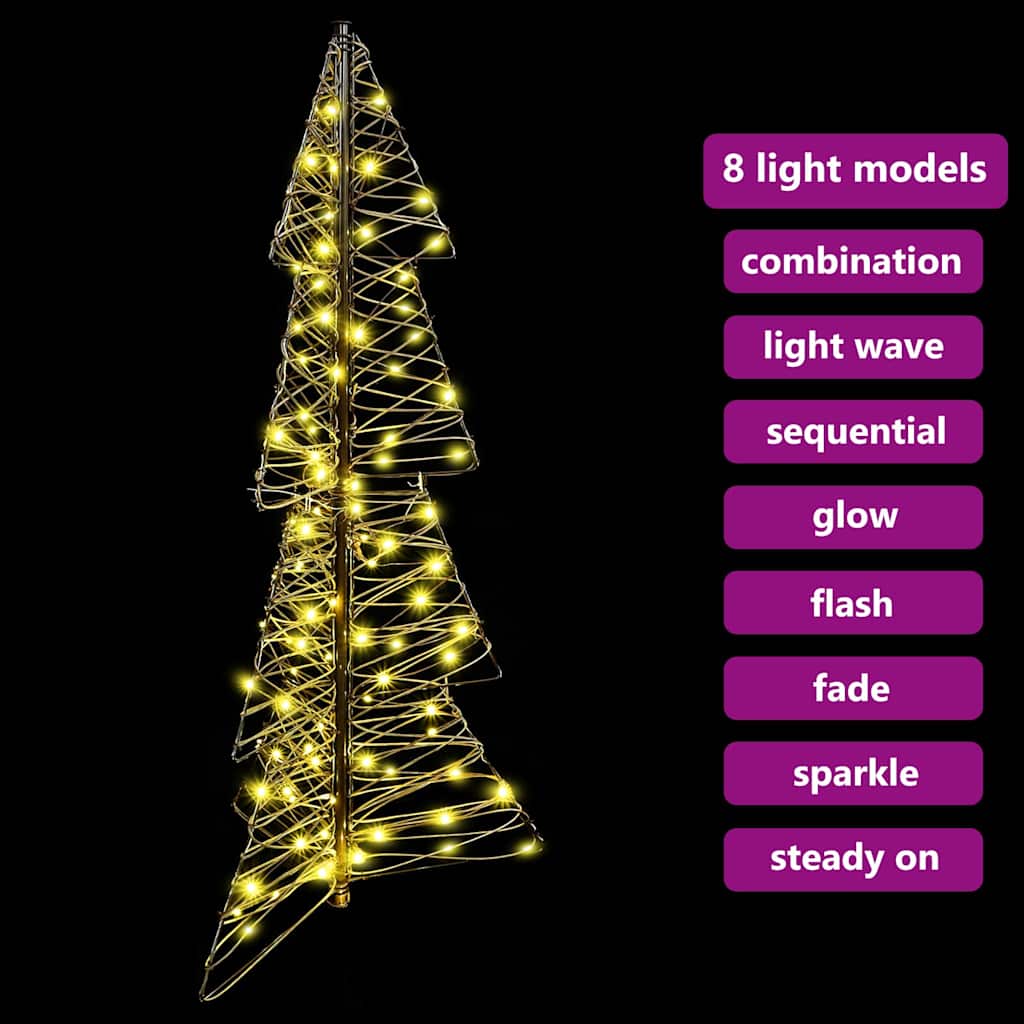 Weihnachtsbaum mit 100 LEDs Warmes Weiß 120 cm PET