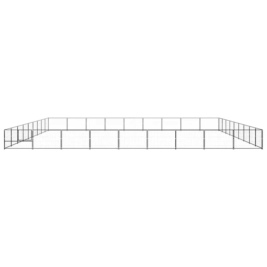 Hundezwinger Schwarz 4 m² Stahl