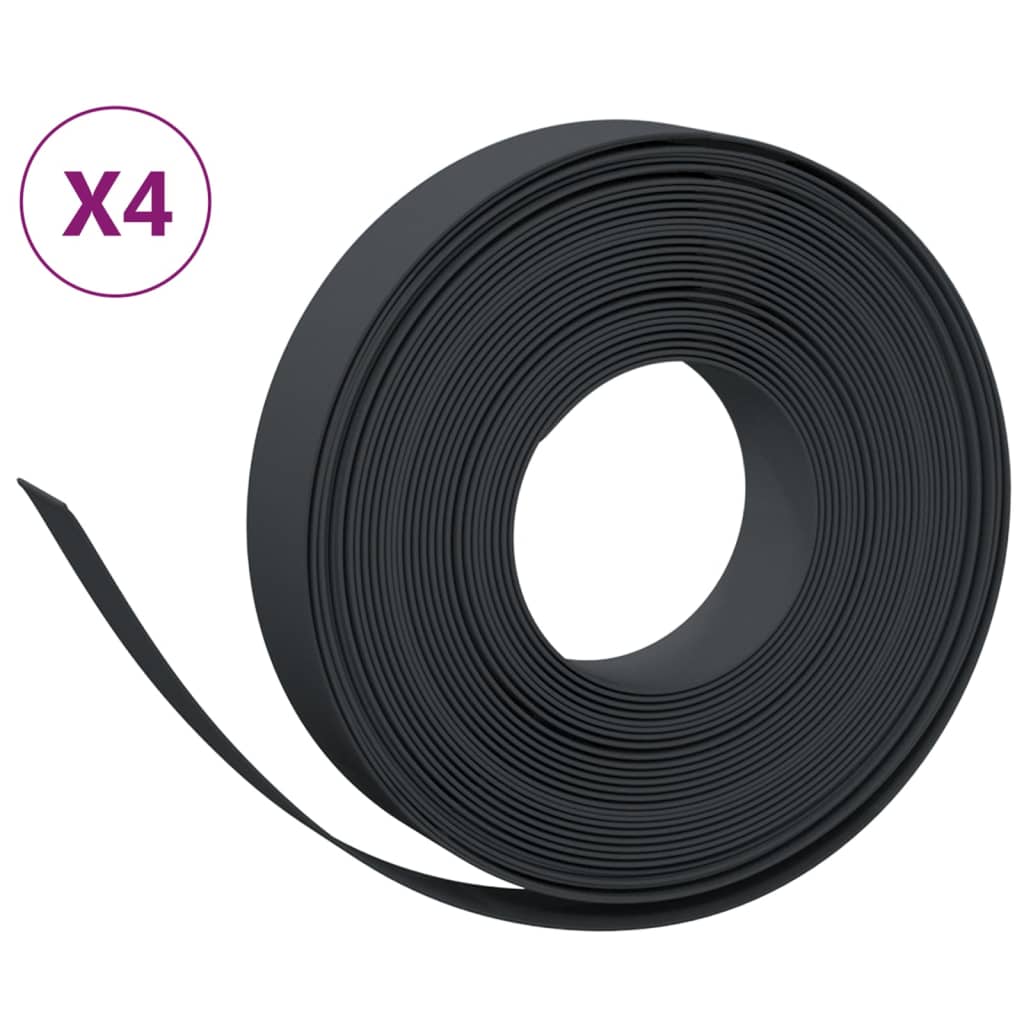 Gartenumrandung 25 m 10 cm PE Grau