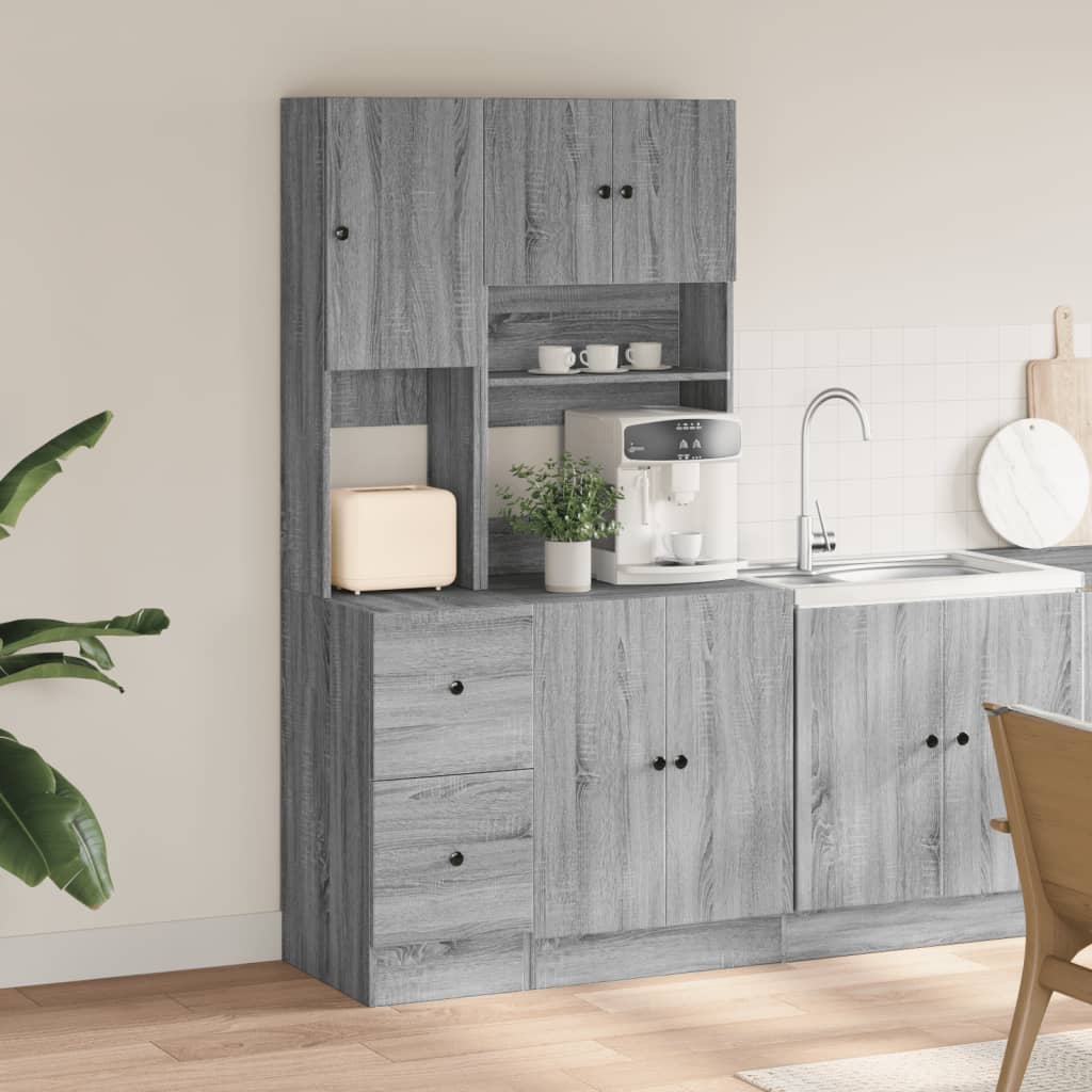 Küchenschrank Weiß 95x50x180 cm Holzwerkstoff