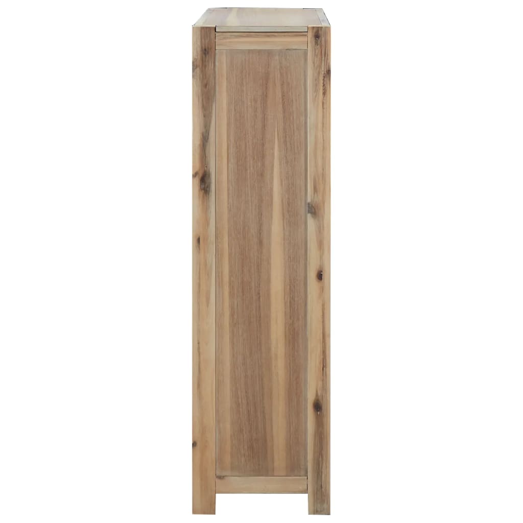 Bücherregal 7 Böden 80x30x200 cm Massivholz Akazie