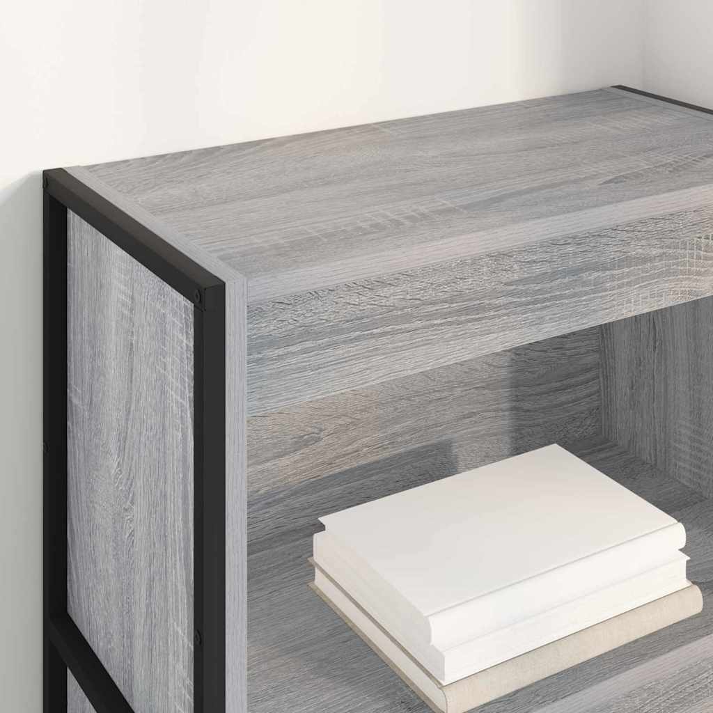 Bücherregal 2 pcs Schwarz Eichen-Optik 60 x 30 x 189,5 cm