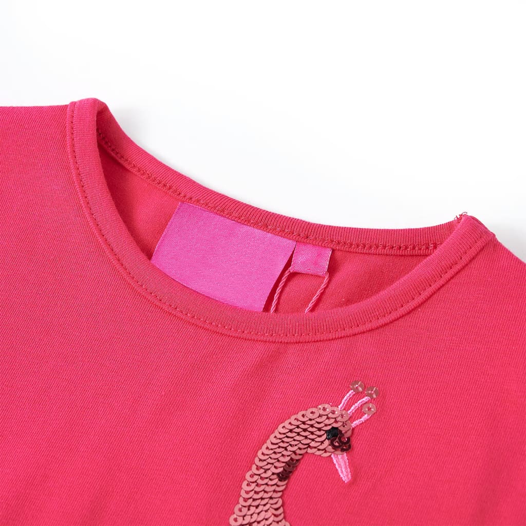 Kinder-Langarmshirt Knallrosa 128