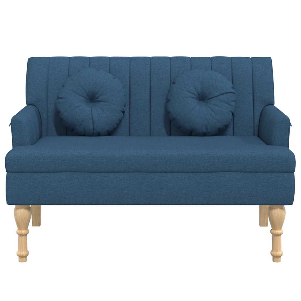 Sitzbank mit Kissen Dunkelgrau 113x64,5x75,5 cm Stoff
