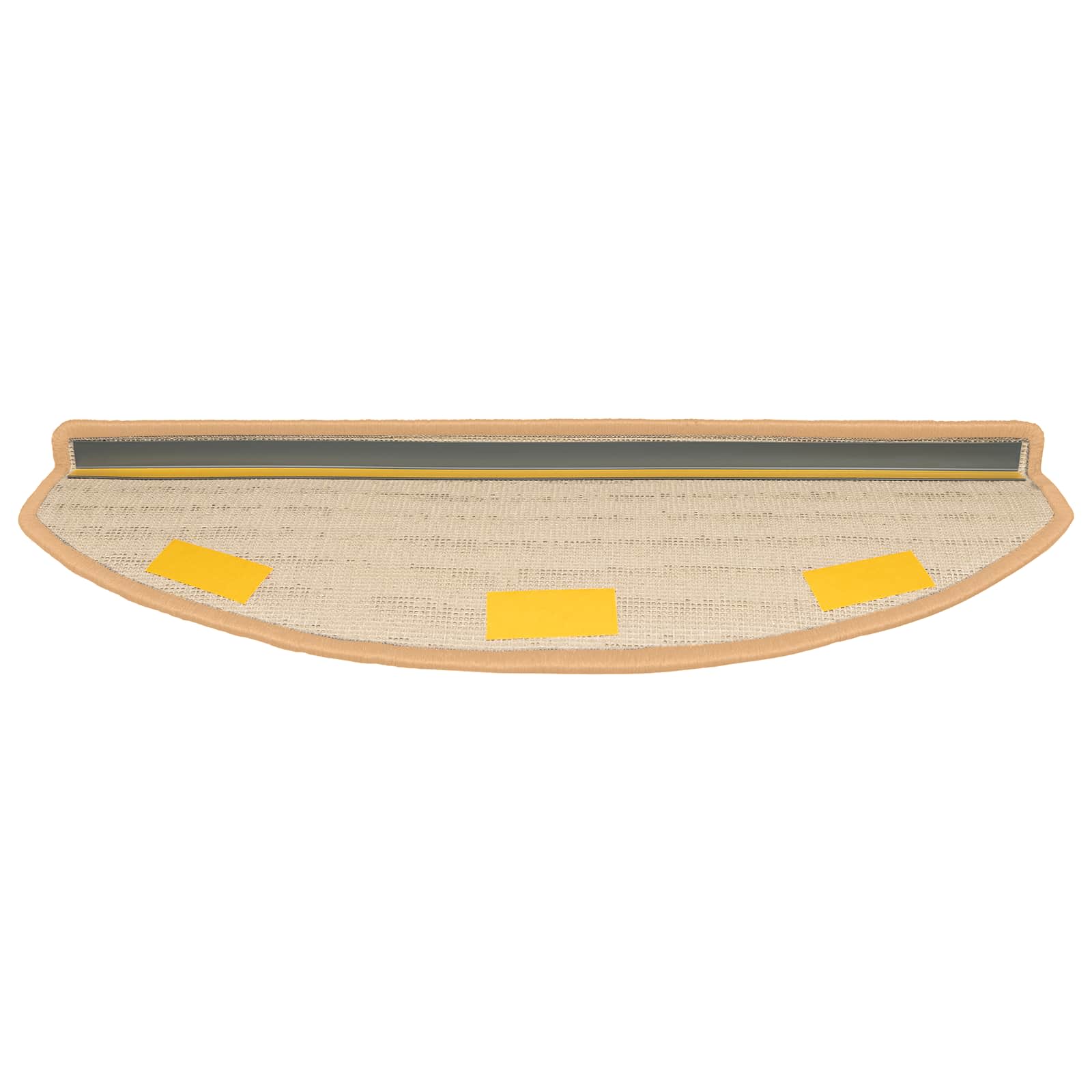 Stufenmatten 15 Stk. 56x17x3 cm Grau Halbrund